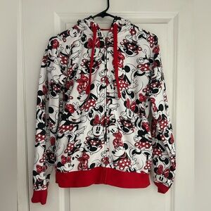 Disney Minnie Mouse zip-up hoodie Medium